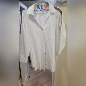 Zara White Button Down Women's Shirt